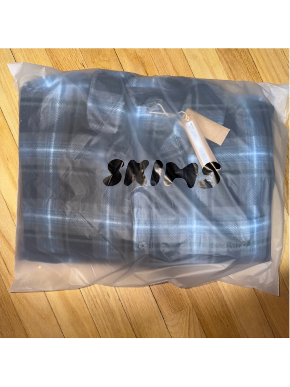 Unisex SKIMS Fleece Plaid Sleep Set L Glacier Plaid SKU685
